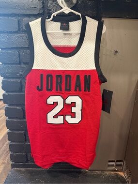 Brand New w/ aTags- Authentic Jordan Red, White & Black 23 Basketball Jersey
